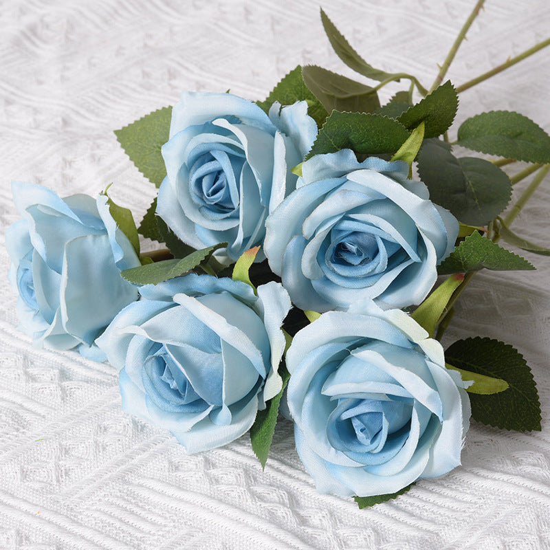 Elegant Silk Black Rose Stem