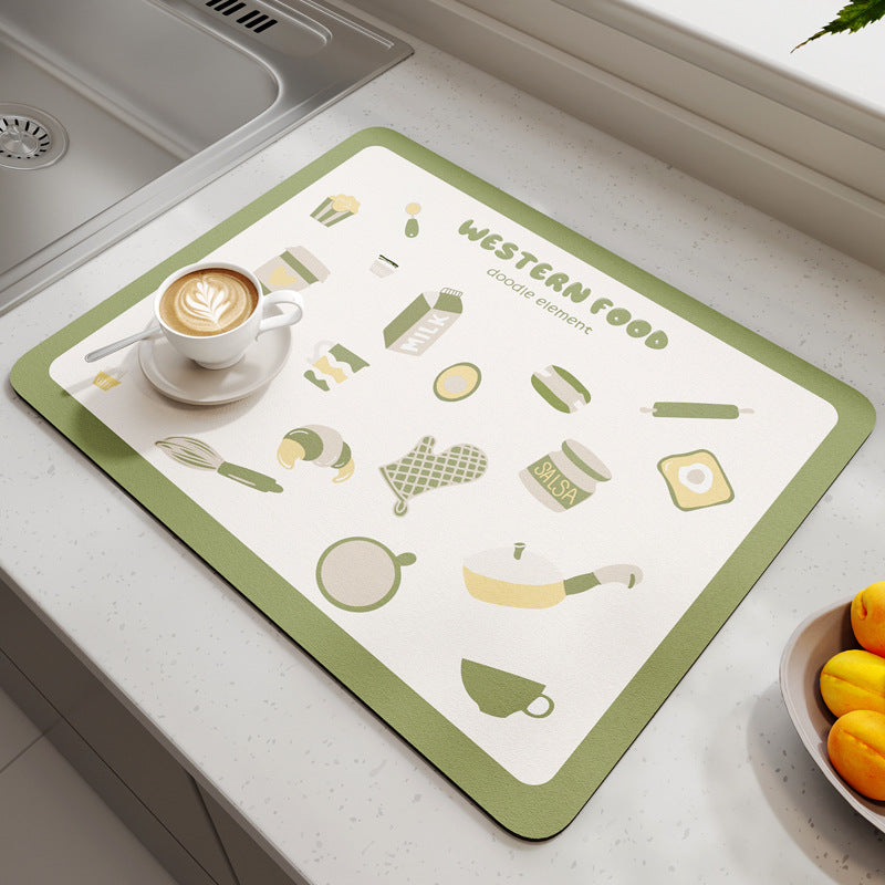 Geometric Patterned Kitchen Mat Kalsten
