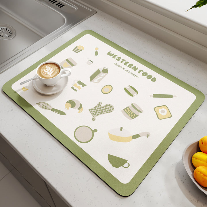 Geometric Patterned Kitchen Mat Kalsten