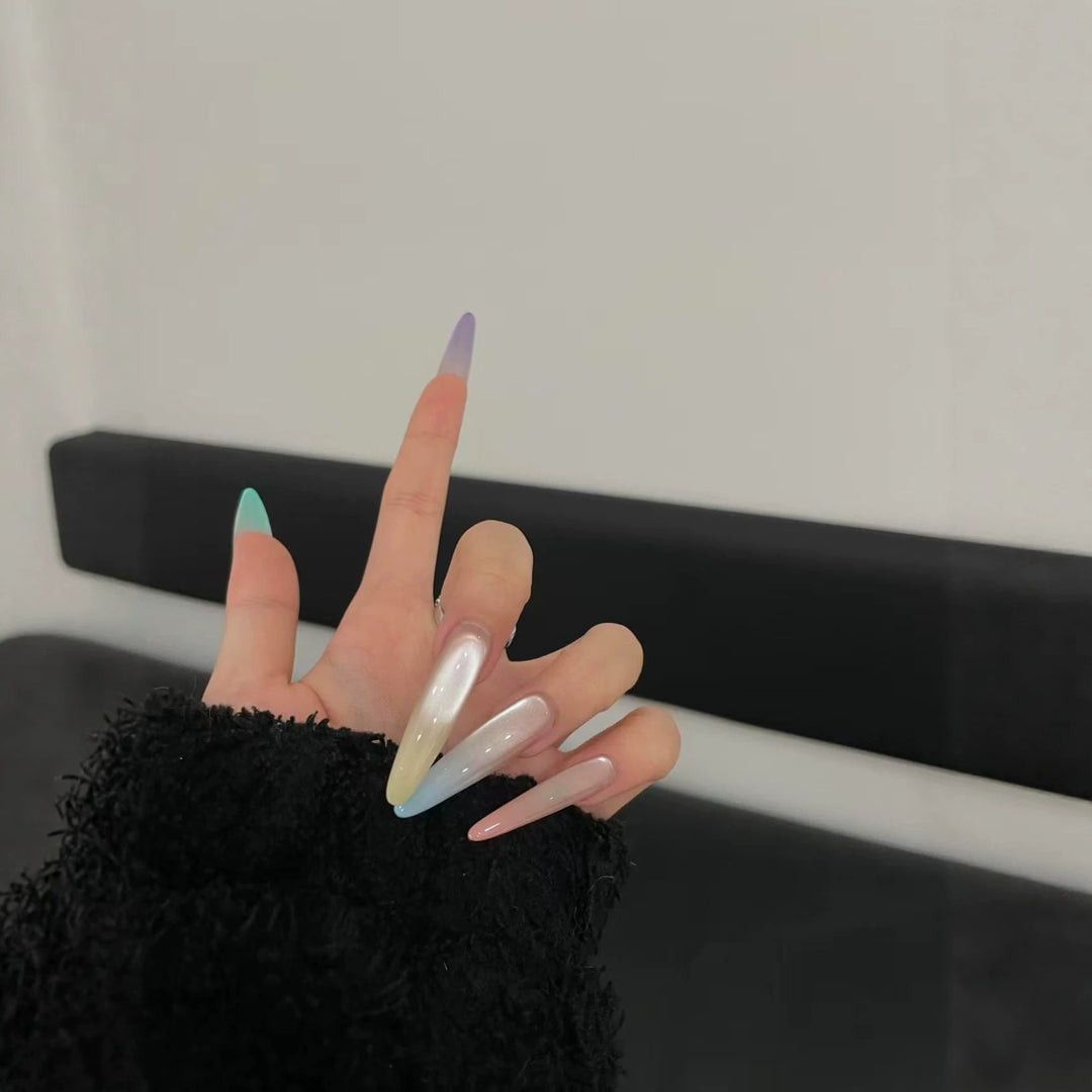 Stiletto Nail Extensions with Gradient Finish