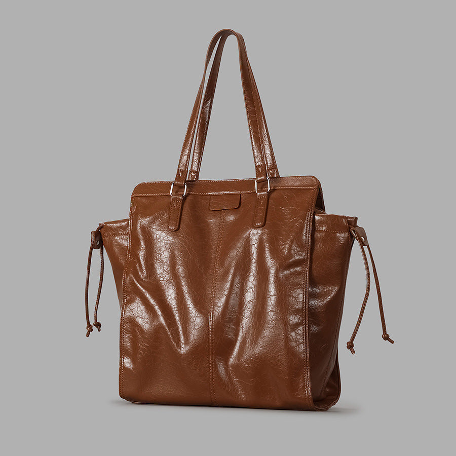 Luxurious Multi-Pocket Leather Tote Bag