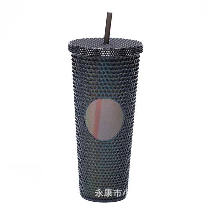 Ladies High-Quality Glitter Drinking Cup with Leak-Proof Lid and Integrated Straw Kalsten