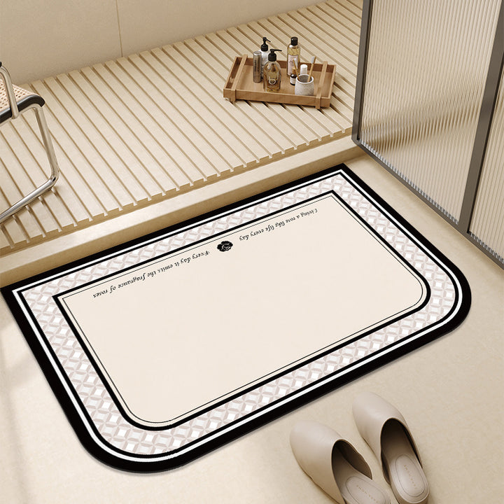 Artistic Floral Design Bath Mat