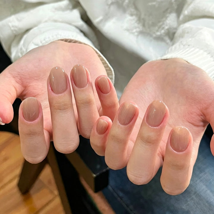 Natural Glossy Press-On Nails Kalsten