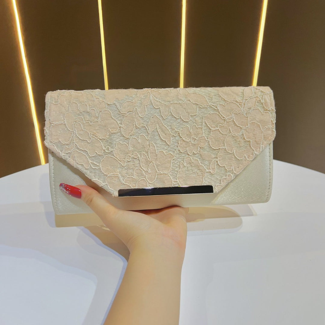 Elegant Floral Lace Evening Clutch