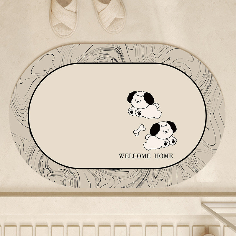 Playful Pet-Themed Welcome Mat