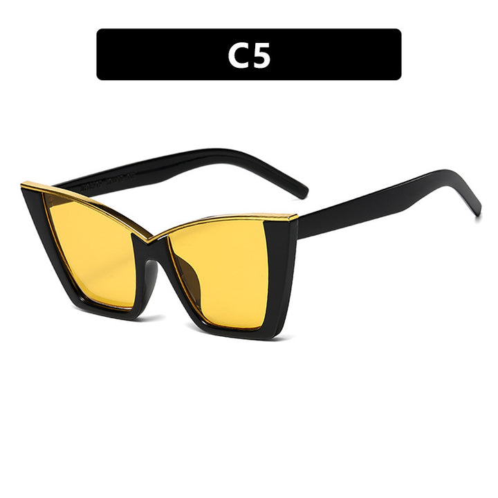 Women extravagant sunglasses with unique design and golden accents Kalsten