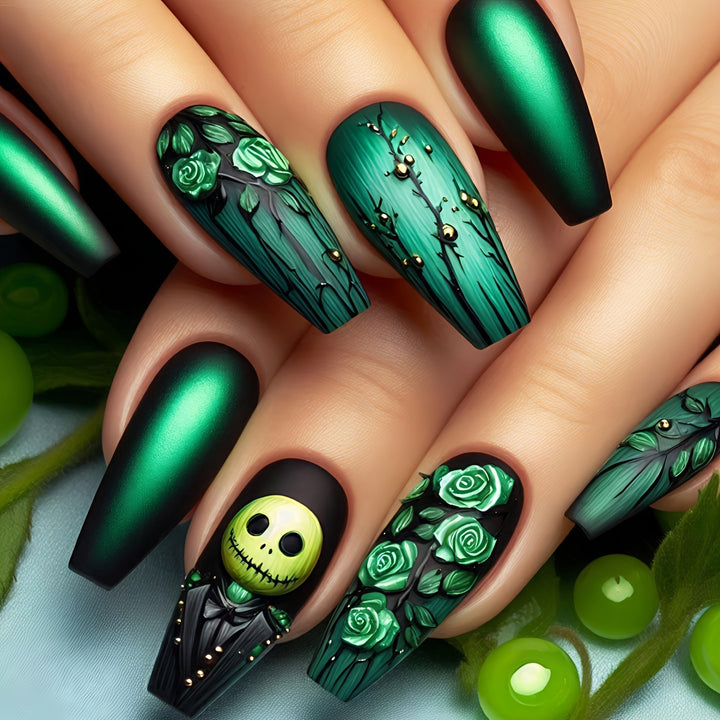 Creative Nail Art Set with Green Design Kalsten