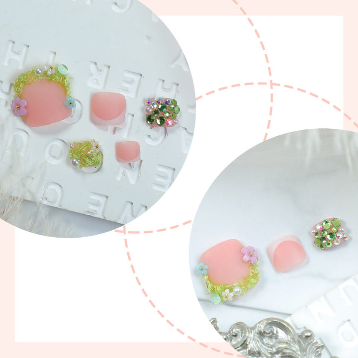 Floral Design Press-On Nails Set Kalsten 1788496077