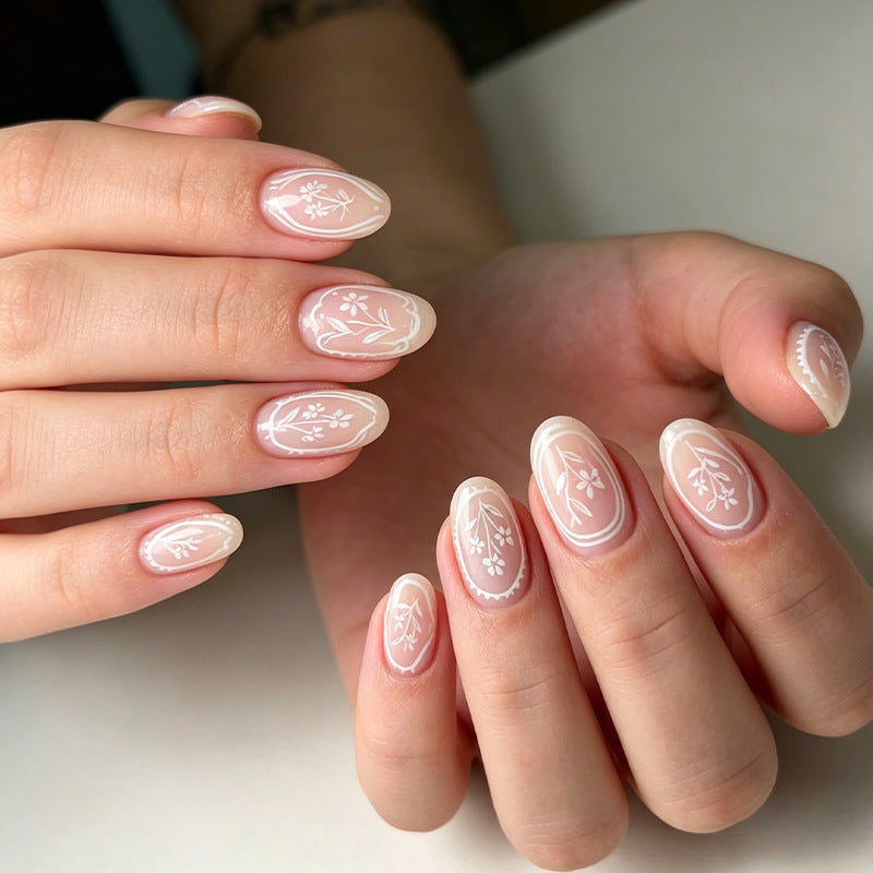 Nail art set with filigree flower motifs Kalsten