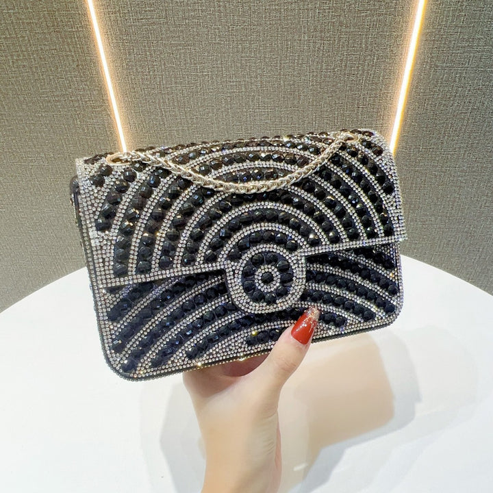 Glamorous Crystal-Embellished Evening Clutch