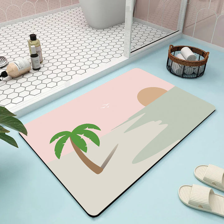 Modern Geometric Pattern Bath Mat