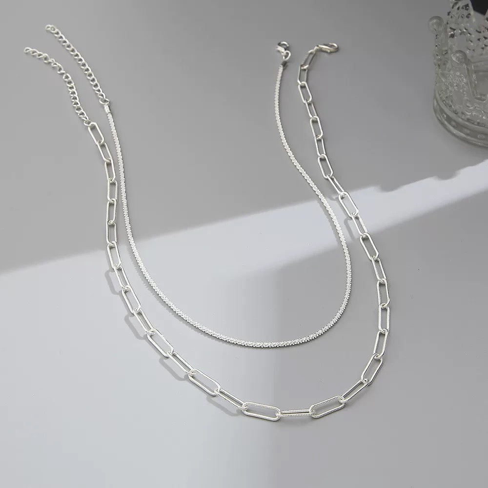 Layered Chain Link Necklace Kalsten