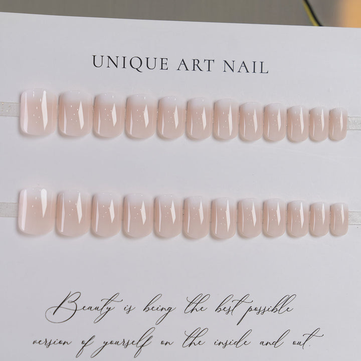 Glossy French Tip Nail Art