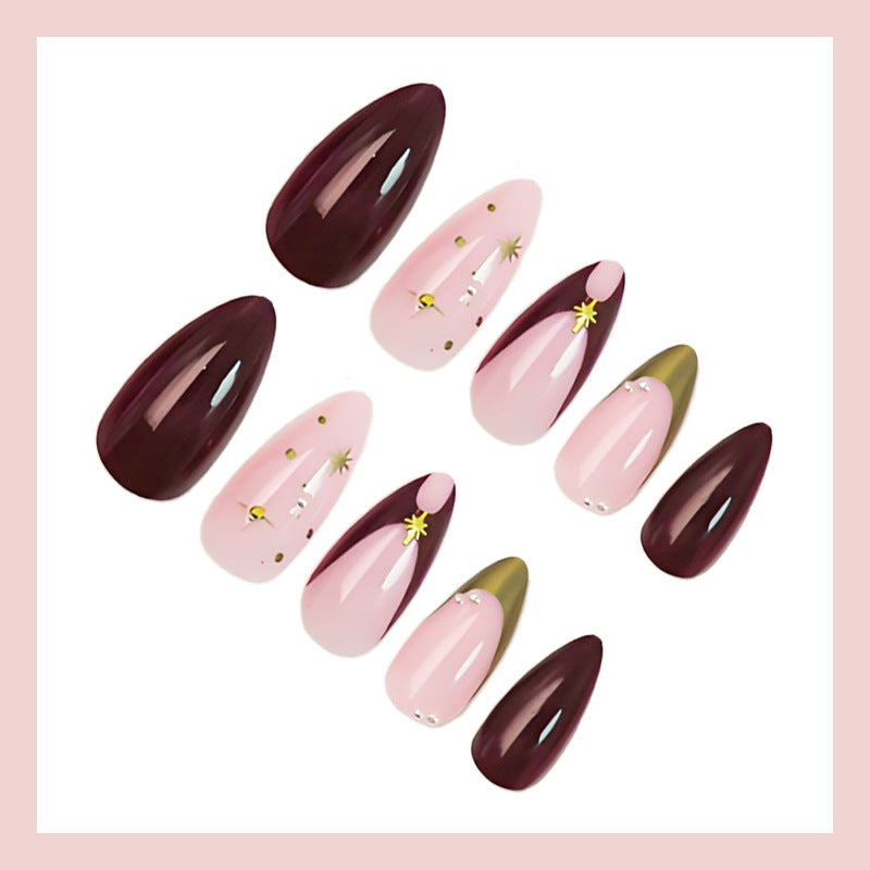 Nail art set with glamorous design elements and elegant accents Kalsten