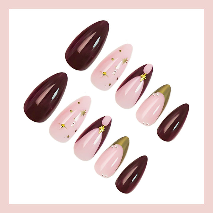 Nail art set with glamorous design elements and elegant accents Kalsten