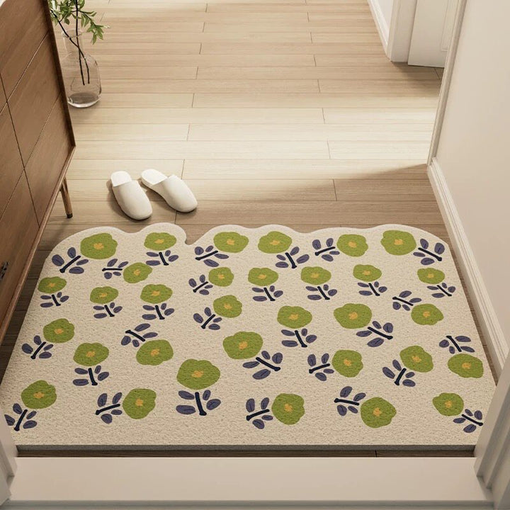 Floral Patterned Decorative Area Mat