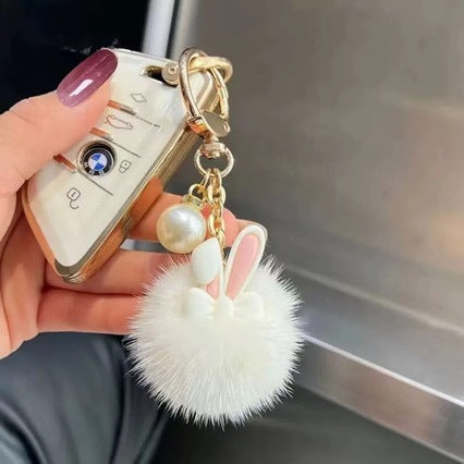 WoCute Bunny Pom Pom Keychain Kalsten