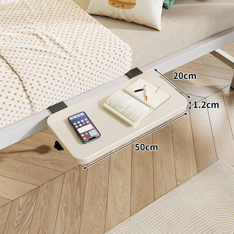 Clamp-On Floating Bedside Shelf with Bamboo Top and Slim Profile