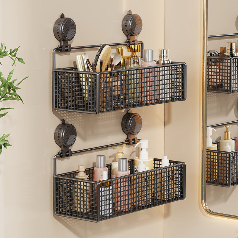 Suction-Mount Vertical Mesh Cosmetic & Toiletry Organizer