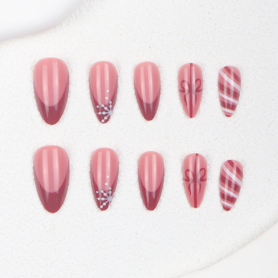 Festive Themed Stiletto Nail Art Extensions Kalsten