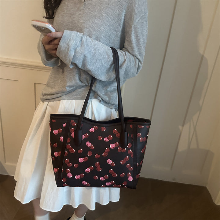 Cherry-Print Tote Bag