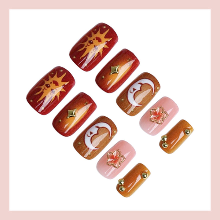 Nail art set with creative summer designs Kalsten
