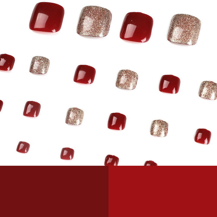 Glittery Press-On Pedicure Kit Kalsten