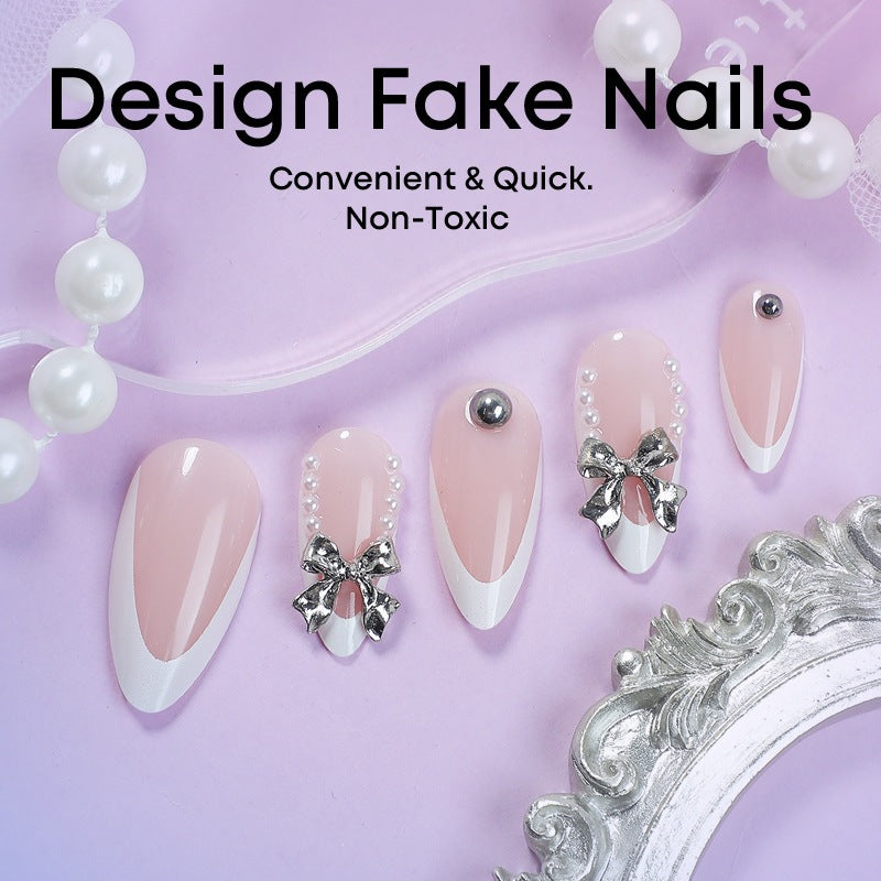 Acrylic nail set with elegant decorative embellishments Kalsten