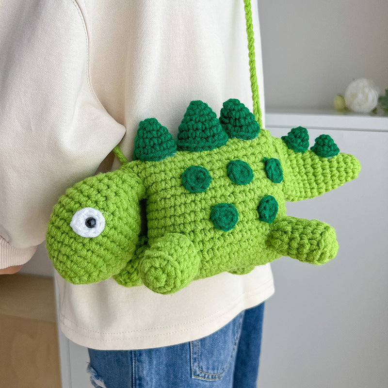Dinosaur-Themed Crochet Mini Handbag