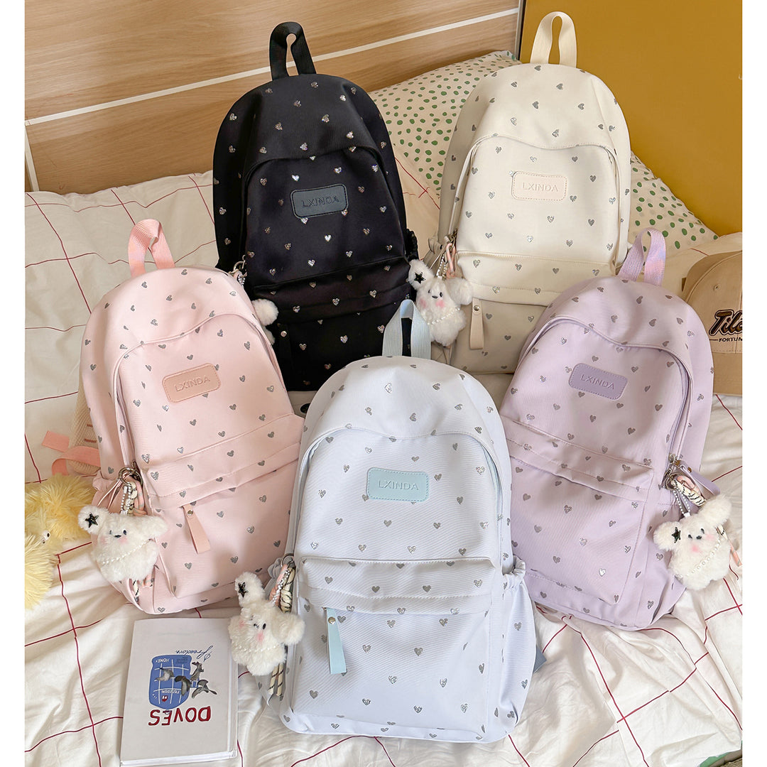 Fun Heart-Print Backpack Kalsten
