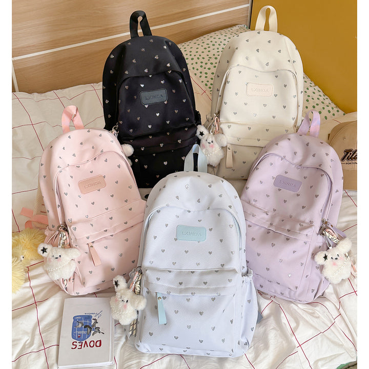 Fun Heart-Print Backpack Kalsten