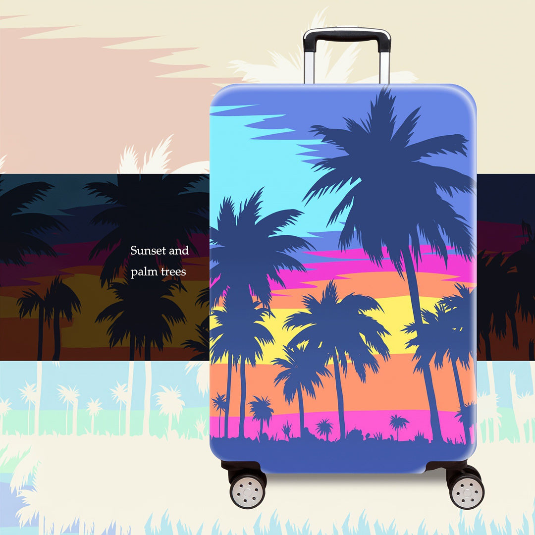 Women's Hard Shell Suitcase with Tropical Vacation Design Kalsten