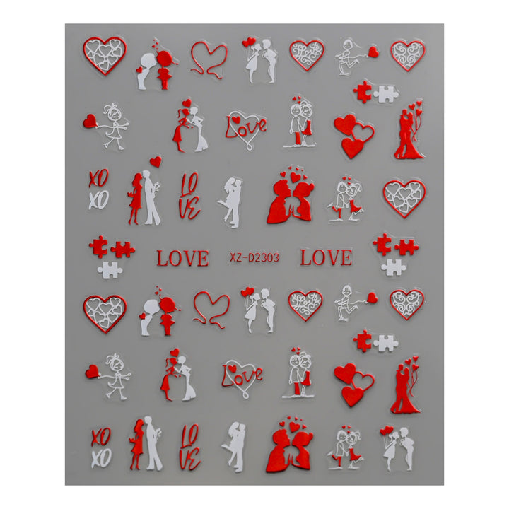 Cute Love-Themed Nail Art Charms