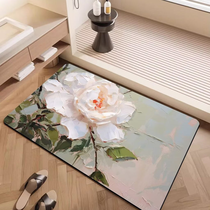 Artistic Floral Pattern Area Mat Kalsten