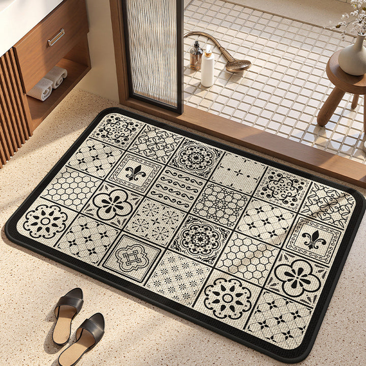 Vintage Floral Pattern Area Rug