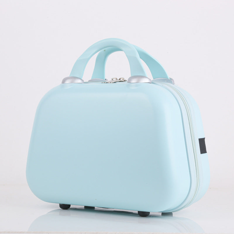 compact hard-shell travel cosmetic vanity case with dual top handles and secure zipper closure Kalsten