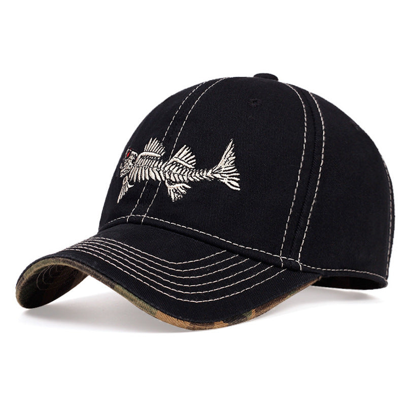 Men's Embroidered Fishing-Themed Baseball Cap Kalsten
