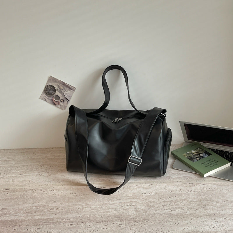 Sleek Metallic Travel Duffle