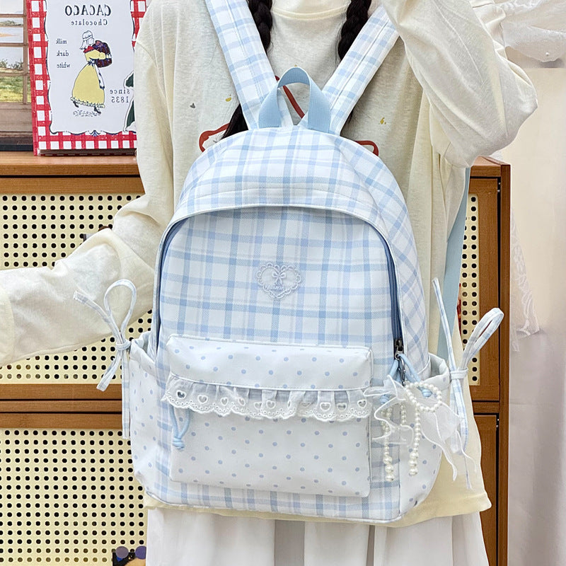 Decorative Plaid Backpack Kalsten