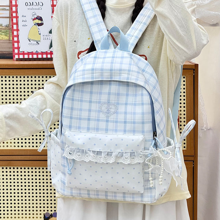 Decorative Plaid Backpack Kalsten