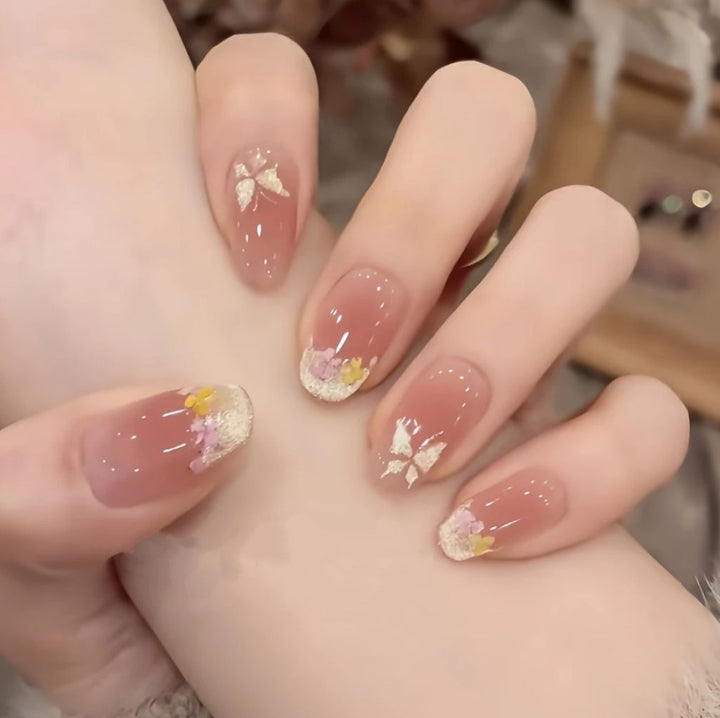 Floral Butterfly Nail Art Extensions
