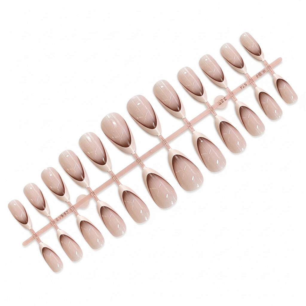 French Tip Almond-Shaped Press-On Nails Kalsten