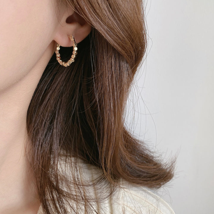 Elegant Hoop Earrings with Sparkling Crystals Kalsten