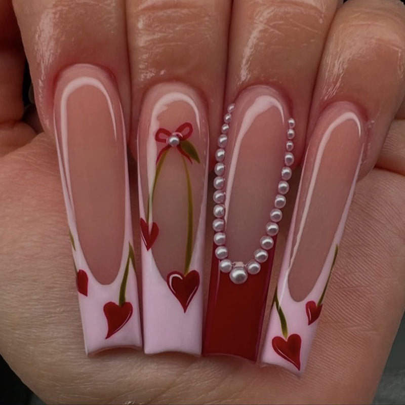 Artistic Press-On Nail Design