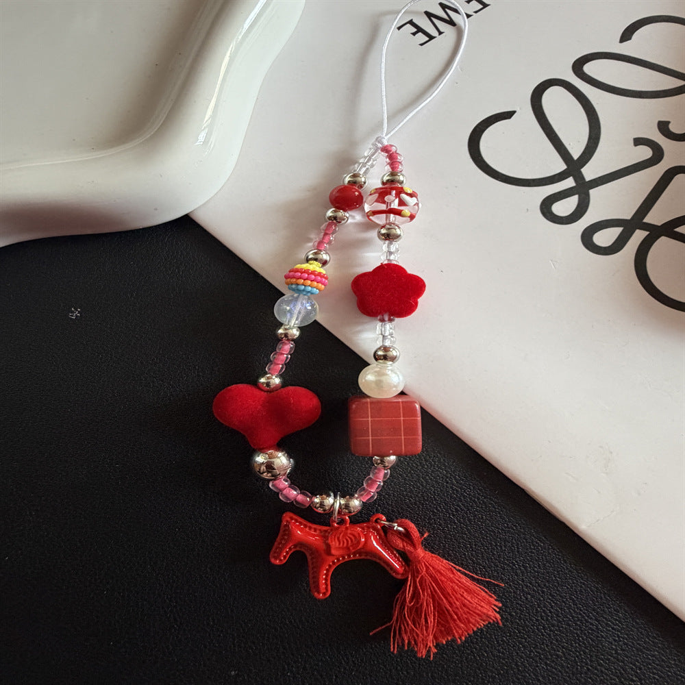 Beaded Charm Phone Lanyard Kalsten