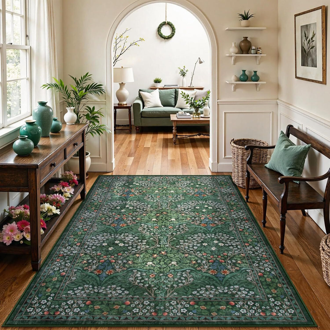 Floral Pattern Area Rug Kalsten