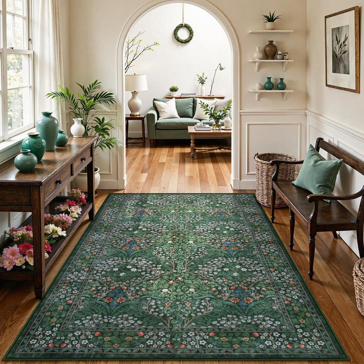 Floral Pattern Area Rug Kalsten