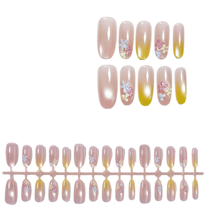 Elegant Floral Press-On Nails