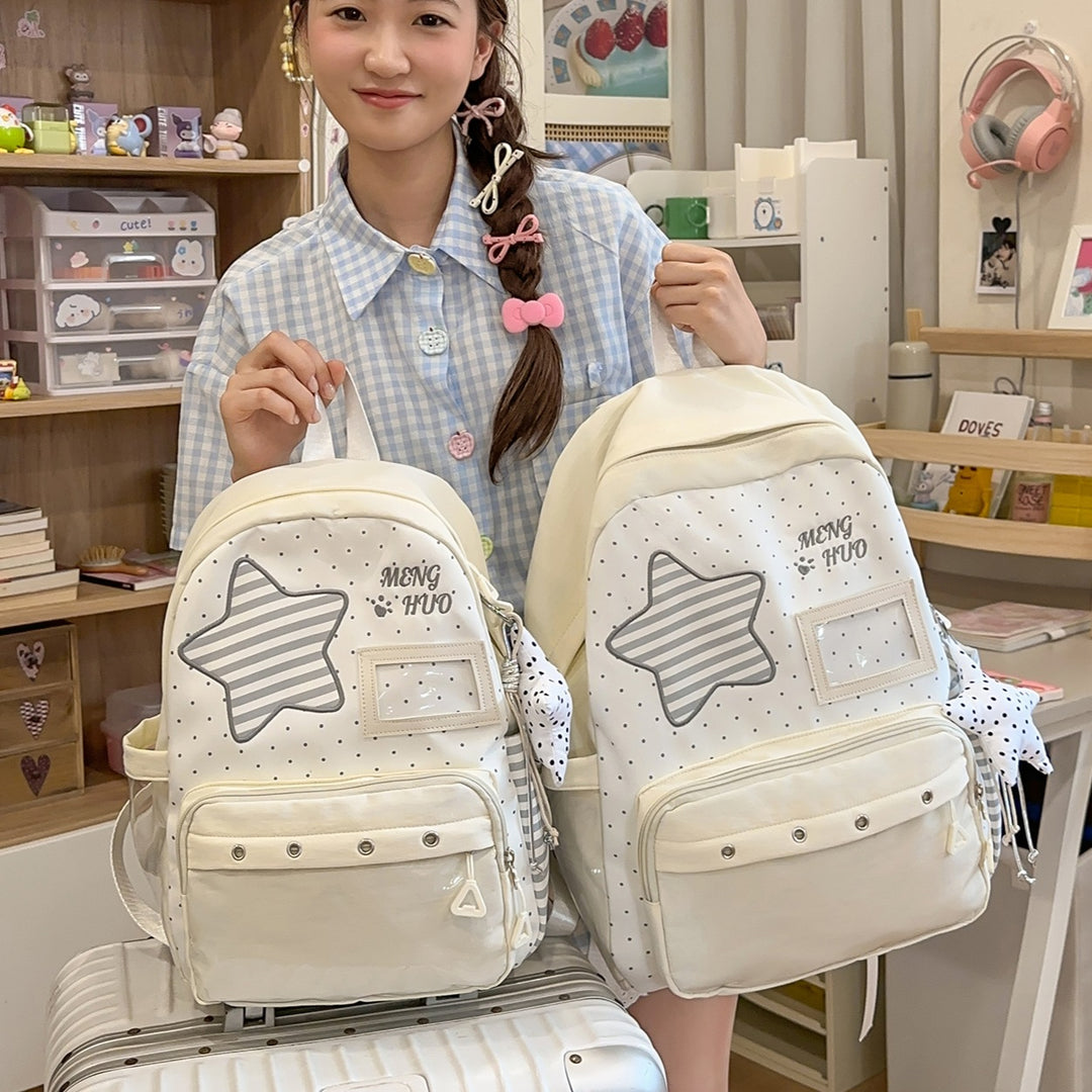 Trendy Star-Embellished Backpack Kalsten
